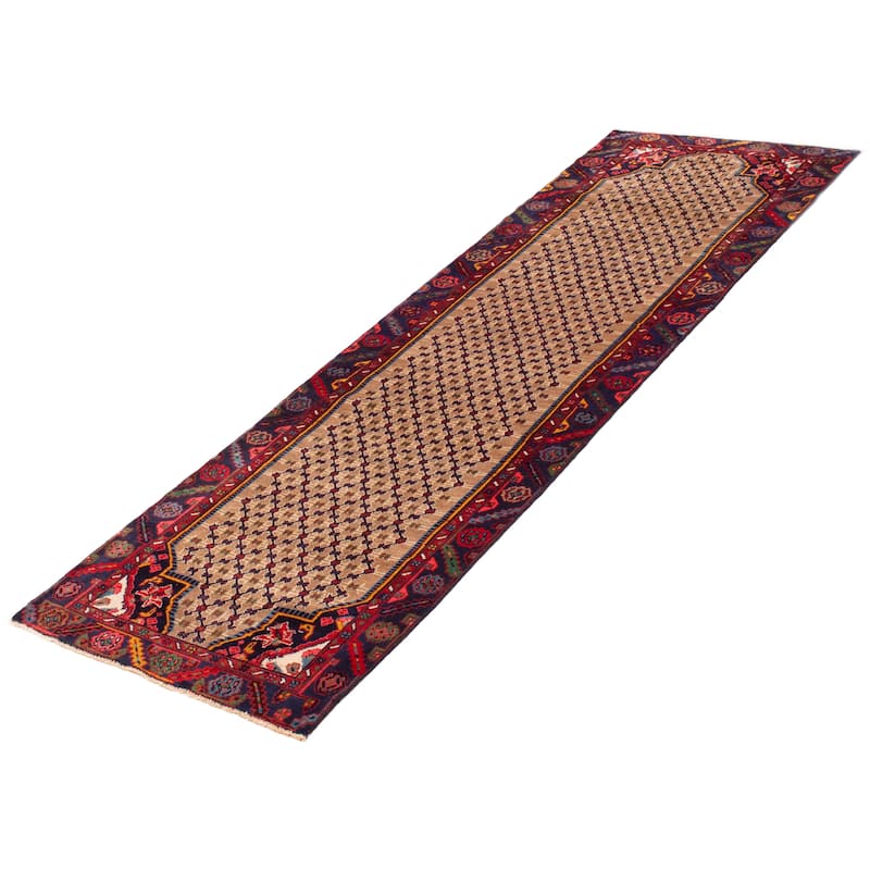 ECARPETGALLERY Hand-knotted Andelz Tan Wool Rug - 3'2 x 12'4