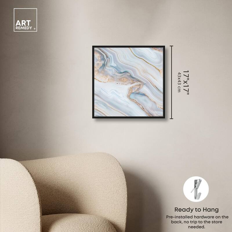 Icy Glitter Stone I Canvas by Art Remedy