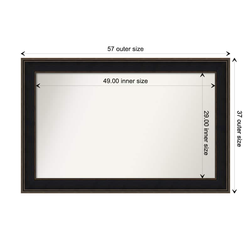 Wall Mirror Choose Your Custom Size-Oversized, Mezzanine Espresso Wood