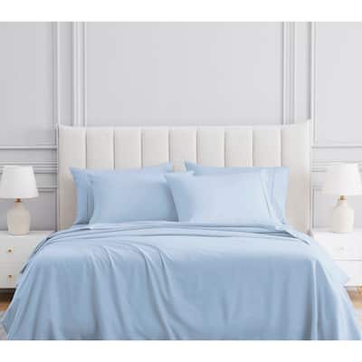 Hotel Lux 100% Pima 400TC Sheet Set King Blue