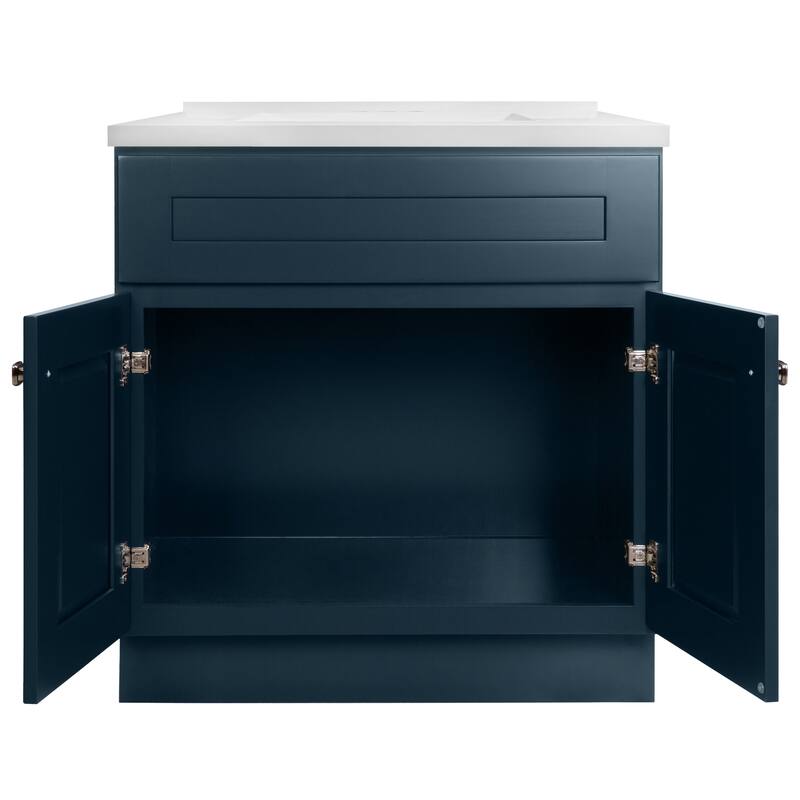 Brookings 31 Inch Assembled Bath Vanity with Modern Sink Top