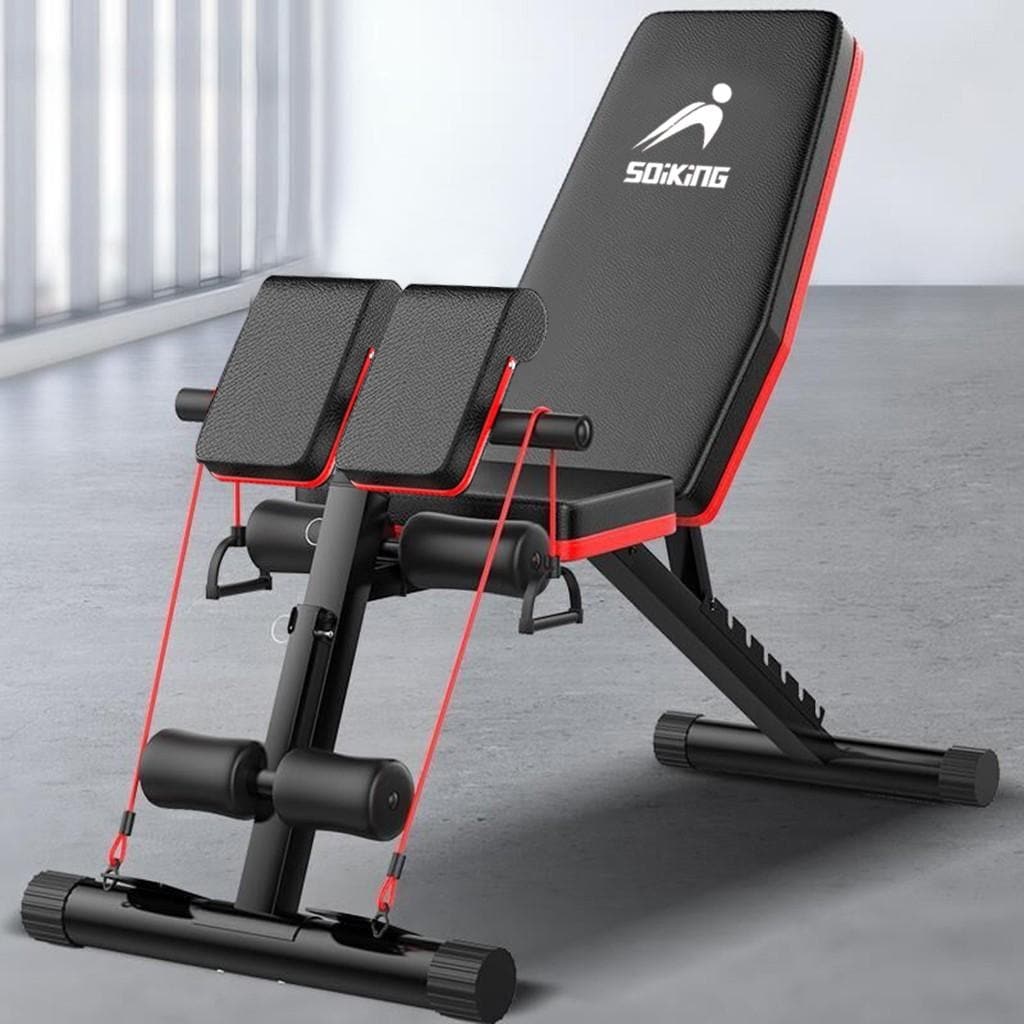 ADKING Adjustable Weight Bench Incline Decline Foldable Full Body Workout Gym 
