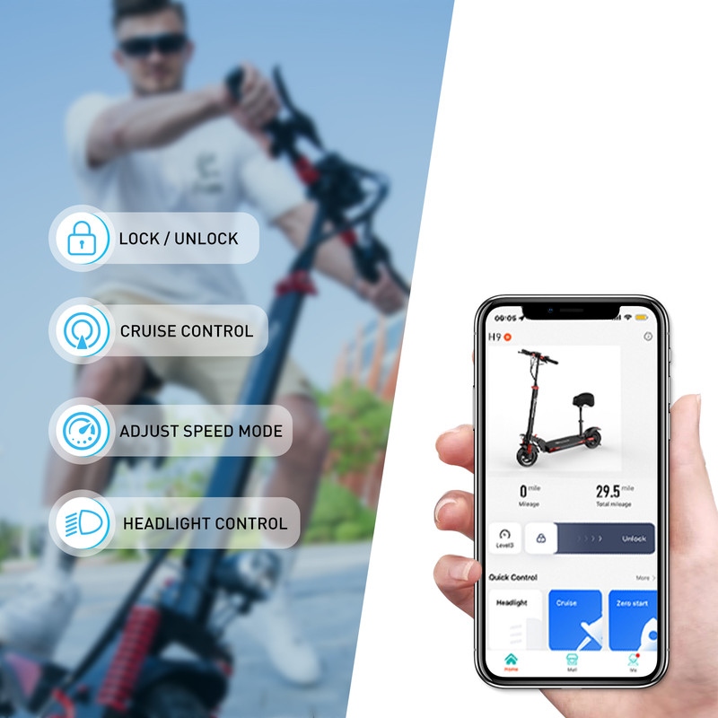 EVERCROSS H9 Electric Scooter 800W Motor,28MPH,28 Miles Range,10