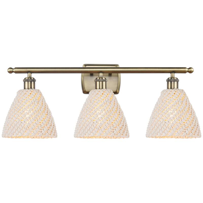 Innovations Lighting 516-3W-11-28 Bristol Natural Vanity Bristol - Antique Brass / Natural