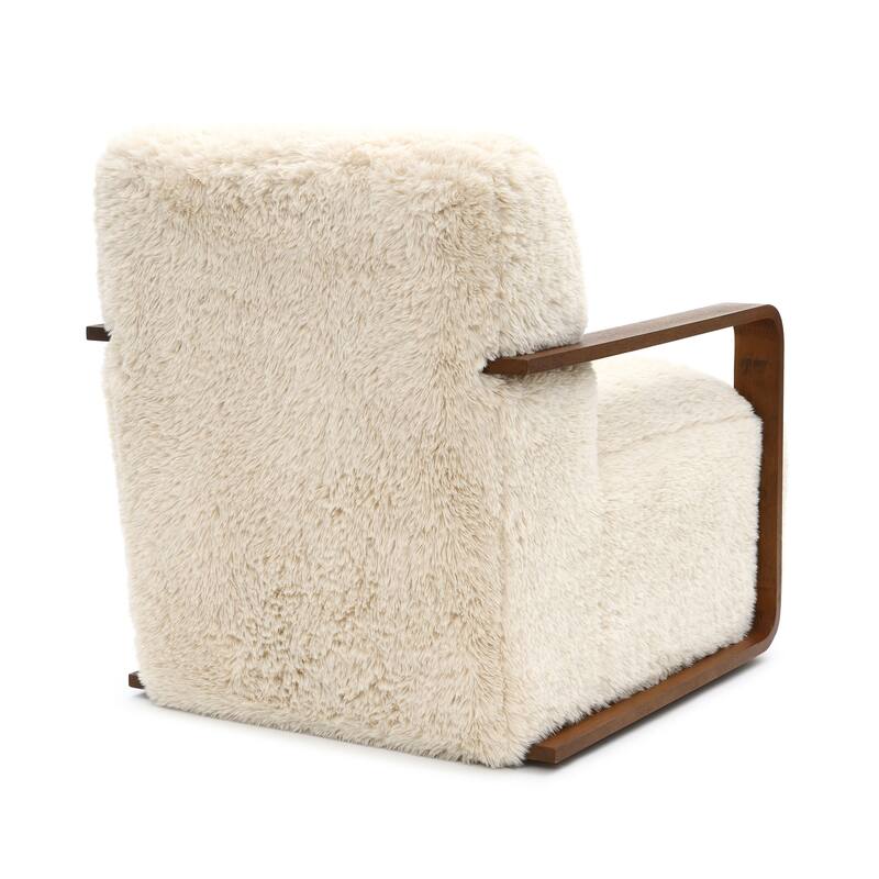 Furniture of America Neyra Modern 28-inch Faux Fur Accent Arm Chair