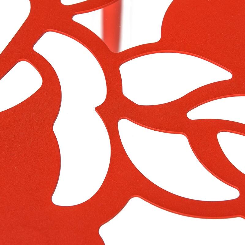 Devon Outdoor Bistro Aluminum Dining Table with Floral Cutout and Weather Resistant for Patios & Garden - 29 x 31.1