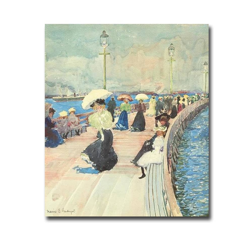 South Boston Pier by Maurice Prendergast Gallery Wrapped Canvas Giclee Art (30 in x 24 in)
