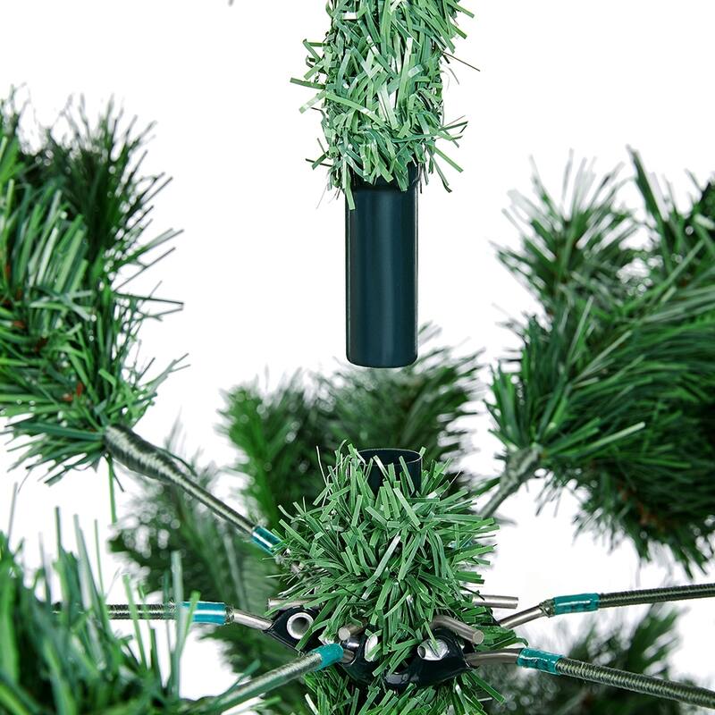 Yaheetech Pre-lit Spruce Artificial Hinged Holiday Christmas Pine Tree