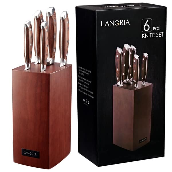 Art And Cook 6 Piece Stainless Steel Knife Block Set & Reviews