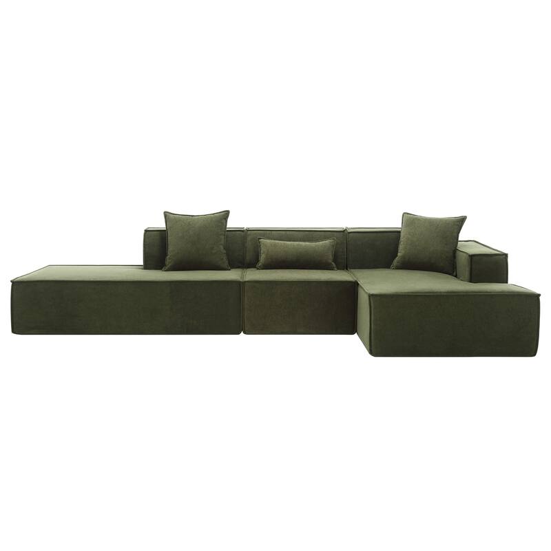 3-Seat Modern Modular Combination Free Installation L-Shaped Sofa Set