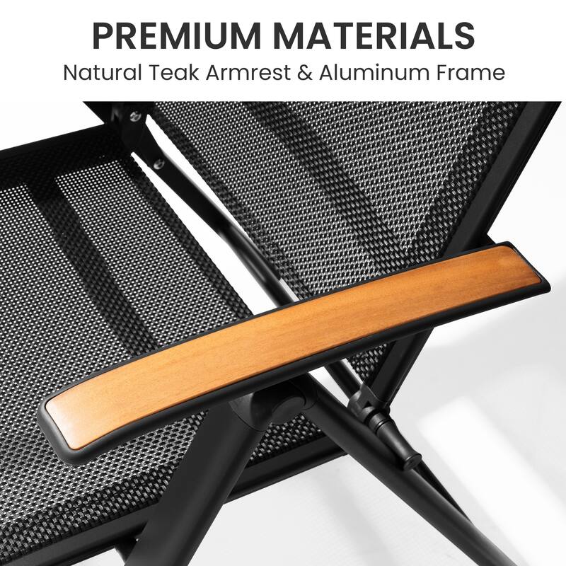 7/9-Piece Outdoor Patio Dining Set Aluminum Rectangular Dining Table and Folding Chairs