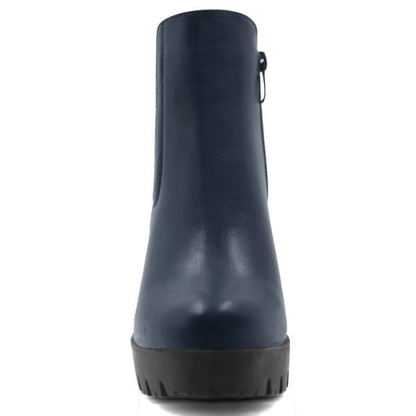 Shop Women Chunky High Heel Platform Zipper Chelsea Boots Overstock 29001845