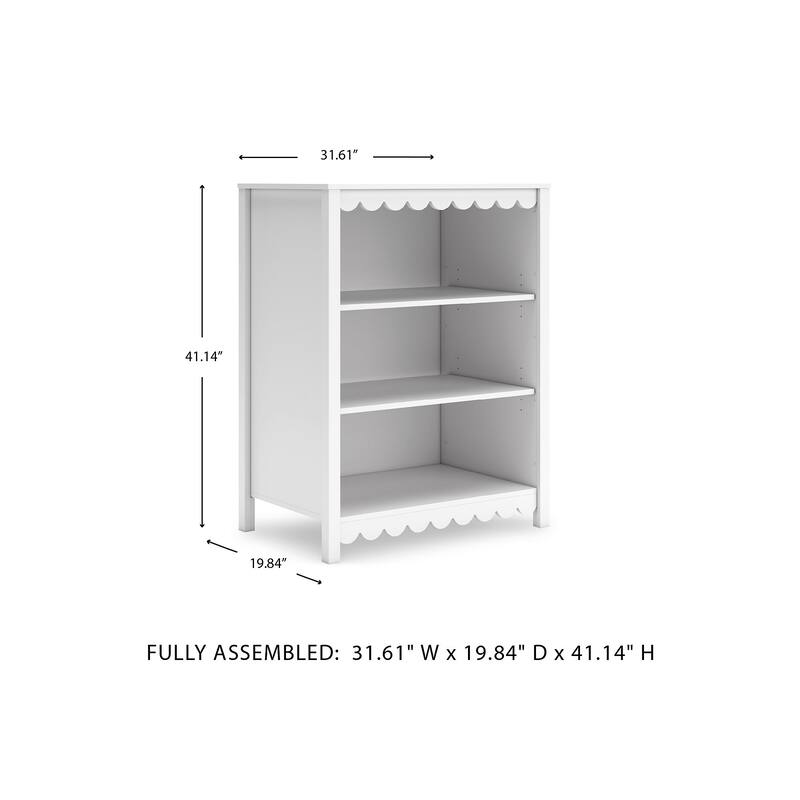 Signature Design by Ashley Hallityn White Bookcase - 31.61" W x 19.84" D x 41.14" H