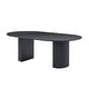 preview thumbnail 6 of 6, Solid Top Kitchen Oval Expandable Dining Table