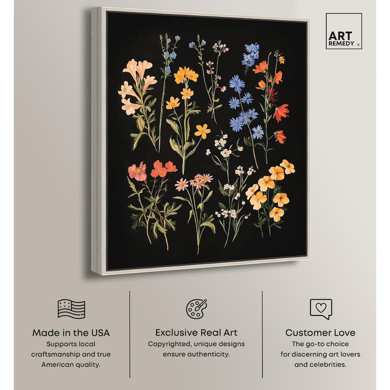 Darkling Daisies II Canvas by Art Remedy