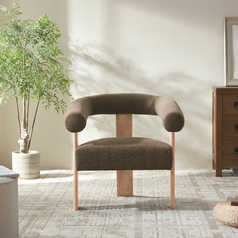 Accent Chair Living Room Chair with Solid Wood Frame