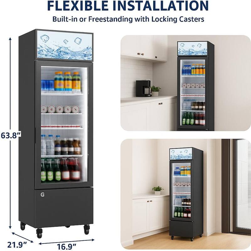 Commercial Beverage Refrigerator, Frost-Free