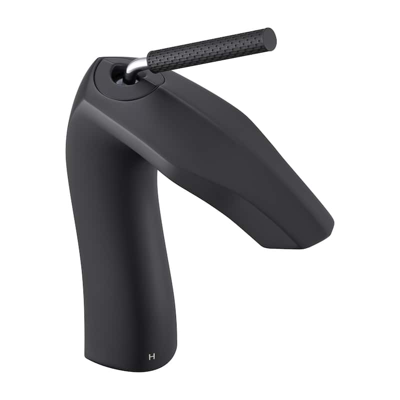 Single Handle Bathroom Vanity Sink Faucet with Ceramic Valve Cartridge and Aerator, Leak Proof, Anti Corrosion, Anti Fingerprint