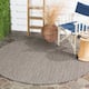 SAFAVIEH Courtyard Carolann Indoor/ Outdoor Waterproof Patio Backyard Rug - 10' Round - Black/Beige