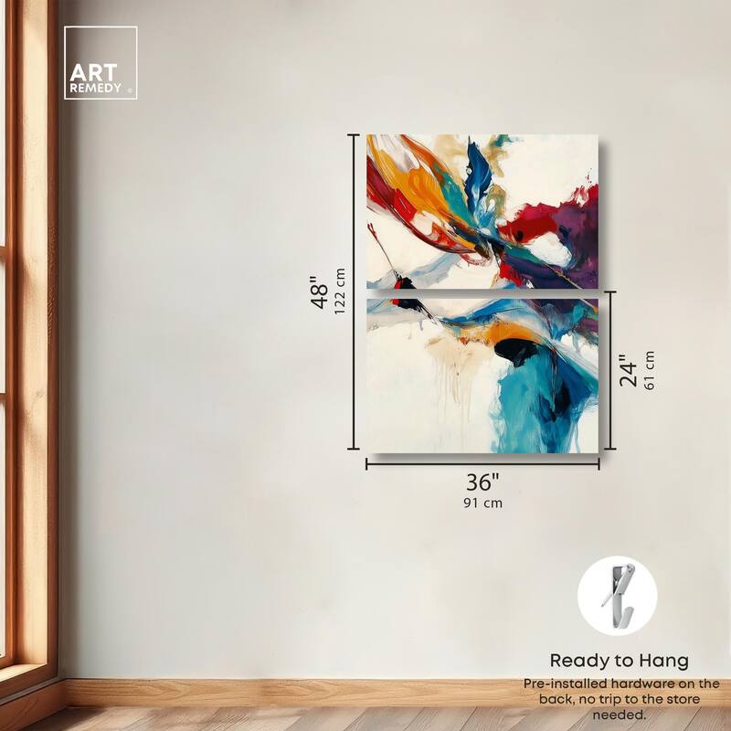 Vibrant Palette III Canvas Set of 2 by Art Remedy, Gallery Wrapped