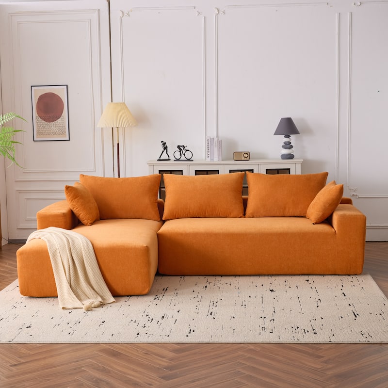 108*68" Extra-Deep 4-Seater Modular Sofa & Chaise