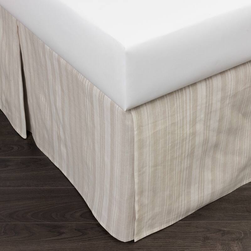 Cottage Home Adion Natural 3 Piece Tuck In Bed Skirt - King