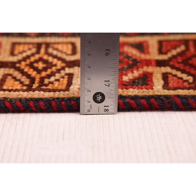 ECARPETGALLERY Hand-knotted Melis Vintage Red Wool Rug - 4'2 x 8'4