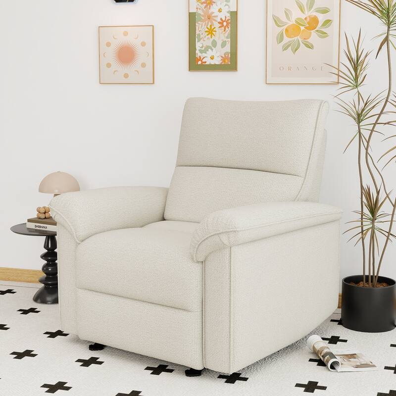 Classic Power Recliner Chair, Upholstered Electric Recliners with USB Type-C Port, Fabric Reclining Single Sofa for Living Room