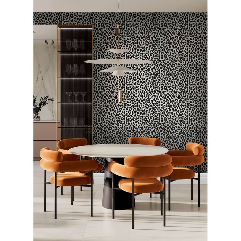 RuLeopard Black Peel and Stick Wallpaper