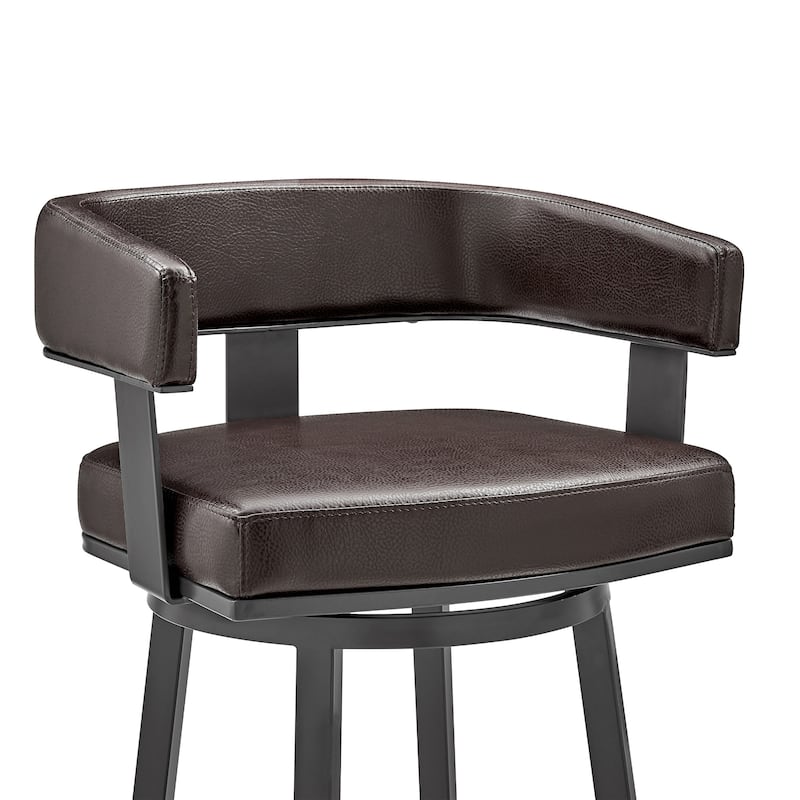 Cohen Modern Swivel Bar Stool, Upholstered Counter Chair with Metal Frame