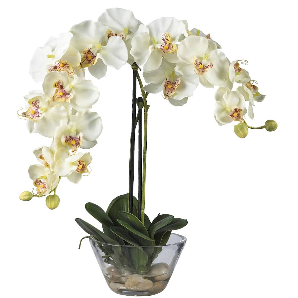 Artificial Orchid Arrangement with Vase
