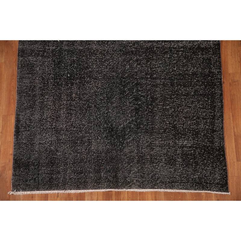 Distressed Over-Dyed Anatolian Turkish Vintage Handmade Wool Carpet - 4'10" x 13'3"