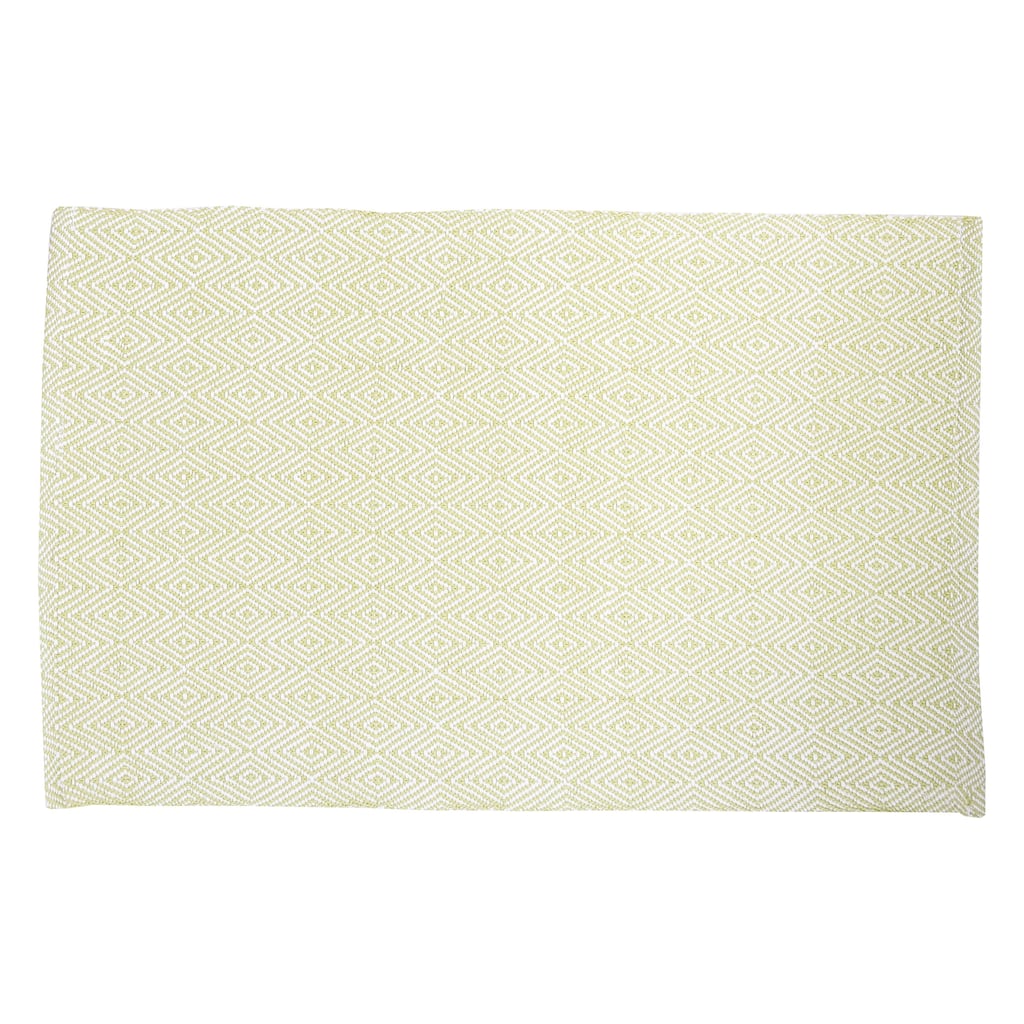 Diamond Jacquard Placemat Set of 6 - Light Green - Set of 6