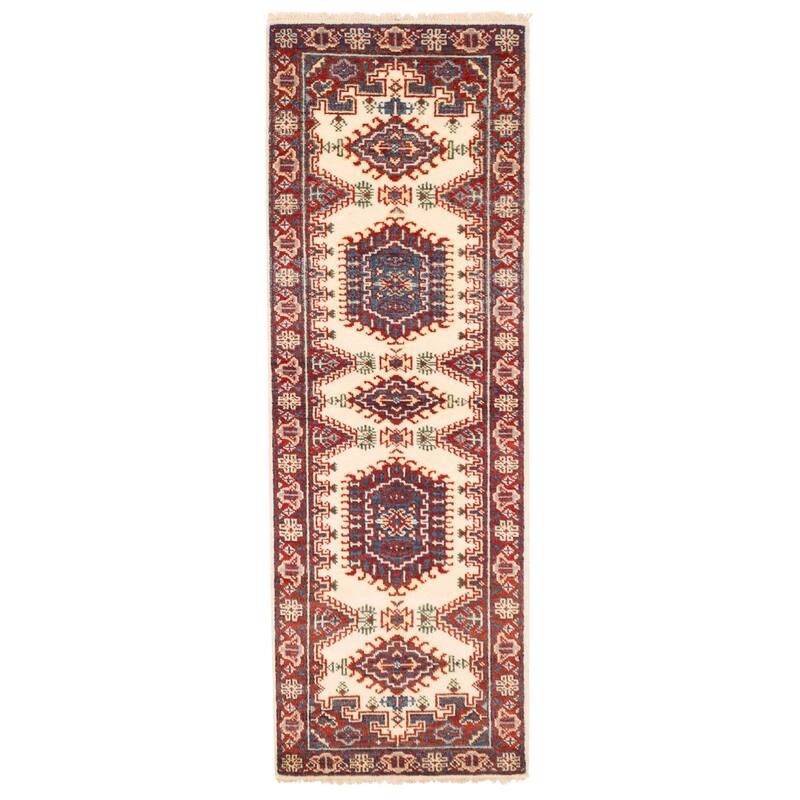 ECARPETGALLERY Hand-knotted Jules Serapi Cream Wool Rug - 2'7 x 7'10
