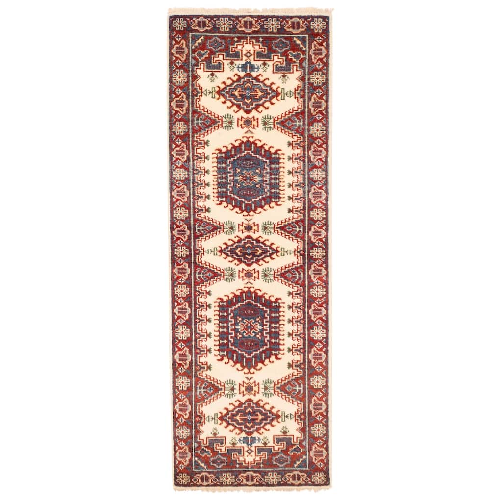 ECARPETGALLERY Hand-knotted Jules Serapi Cream Wool Rug - 2'7 x 7'10