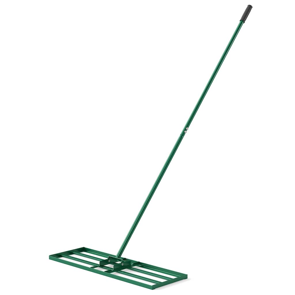 Gymax Lawn Leveling Rake 30'' x 10'' Heavy Duty Lawn Level Tool for