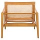 preview thumbnail 6 of 12, SAFAVIEH Ender Rattan Solid Wood Accent Chair (Fully Assembled) - 30"W x 29"D x 28"H