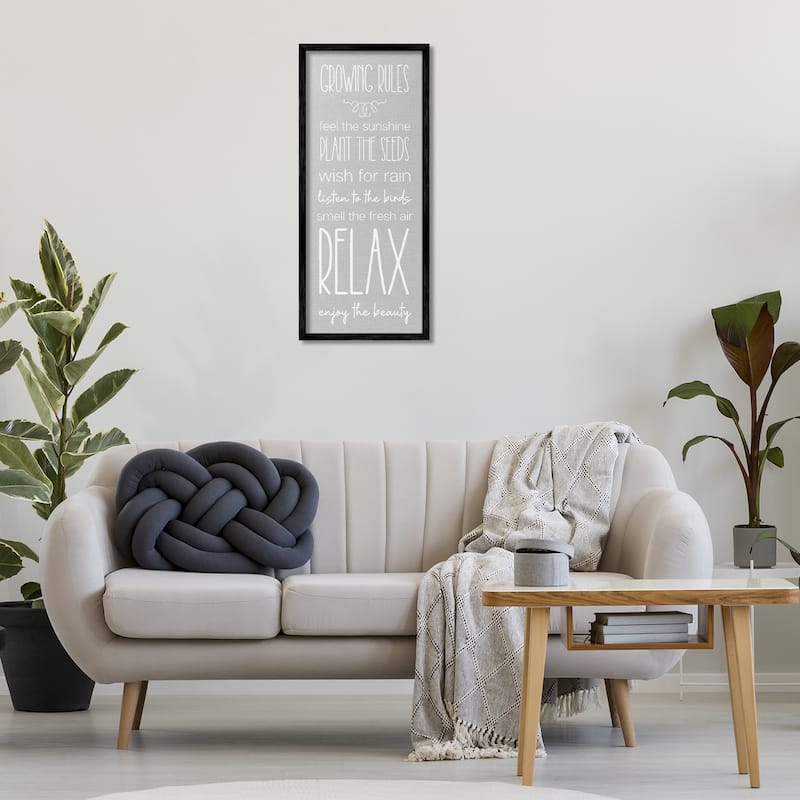 Stupell Rustic Gardening Rules Framed Giclee Art Design By Lil' Rue