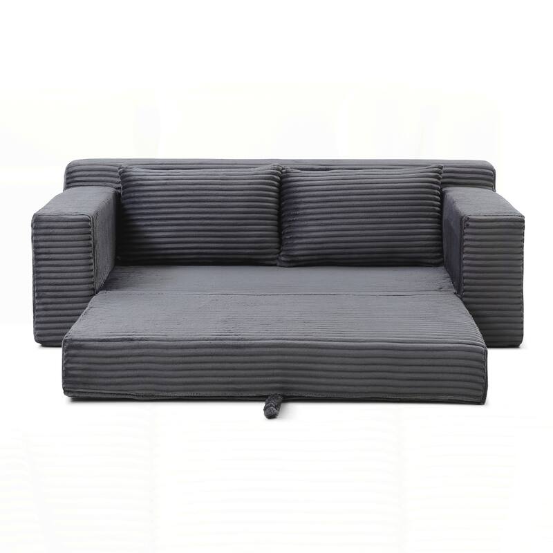 Foam Cloud Loveseat Sofa, 2 in 1 Convertible Folding Couch Bed