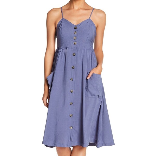 good luck gem button front midi dress