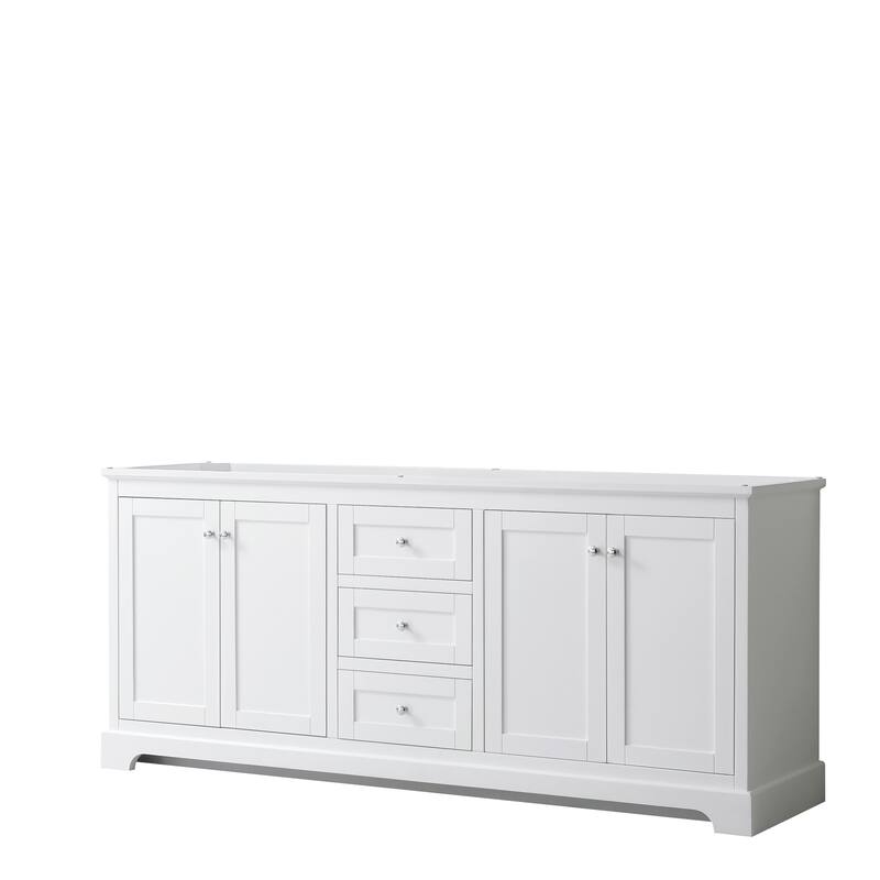 Avery 80-inch Double Vanity, No Top, No Sinks, No Mirror