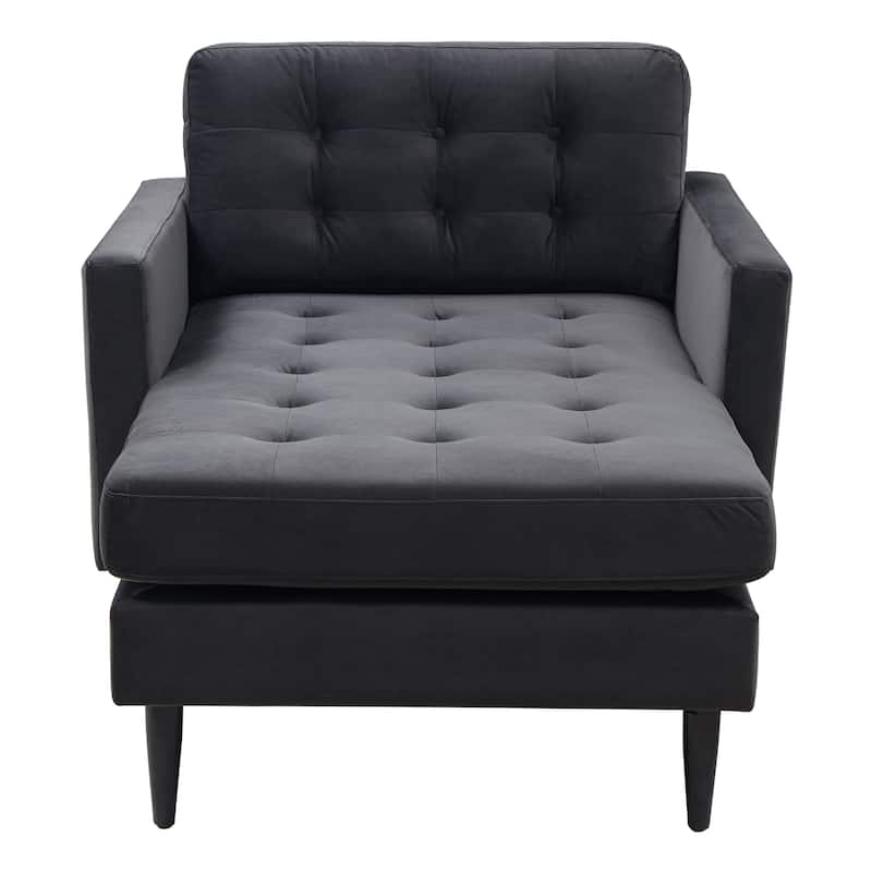 SAFAVIEH Home Curtis Tufted Chaise - 42"W x 63"D x 36"H