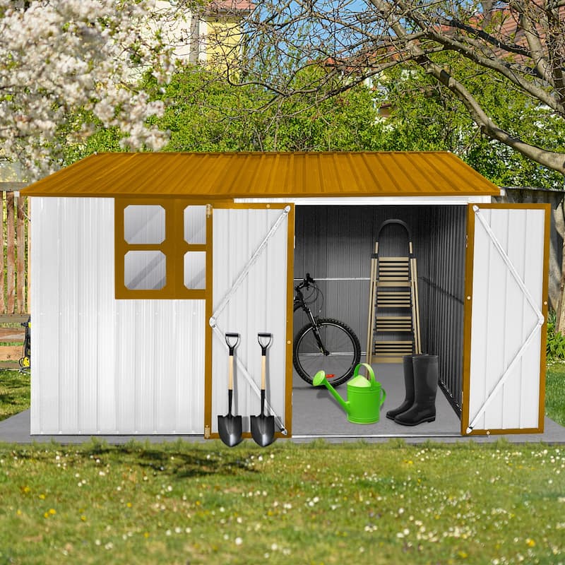 GDFStudio - Sophia Reynolds Spacious and Secure Metal Garden Shed