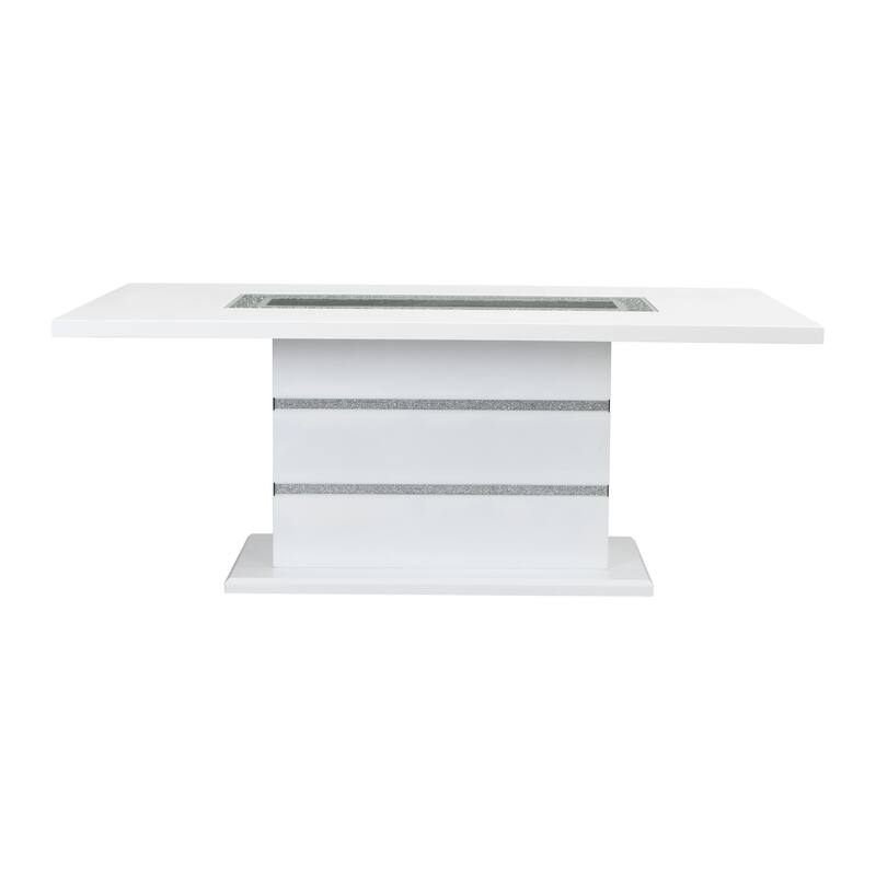 Staccato Grey and White High Gloss Dining Table