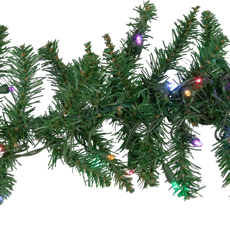 9' x 12" Winona Fir Artificial Christmas Garland, Multi LED Lights