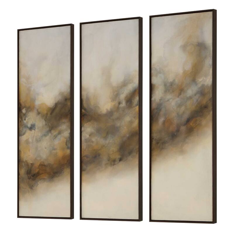 Uttermost Smoke Break Hand Painted Modern Art (Set of 3)