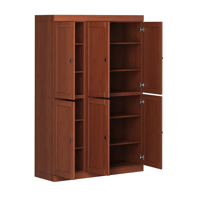Palace Imports 100% Solid Wood 48.5" Pantry Cabinet with Shaker Doors and Adjustable Shelves