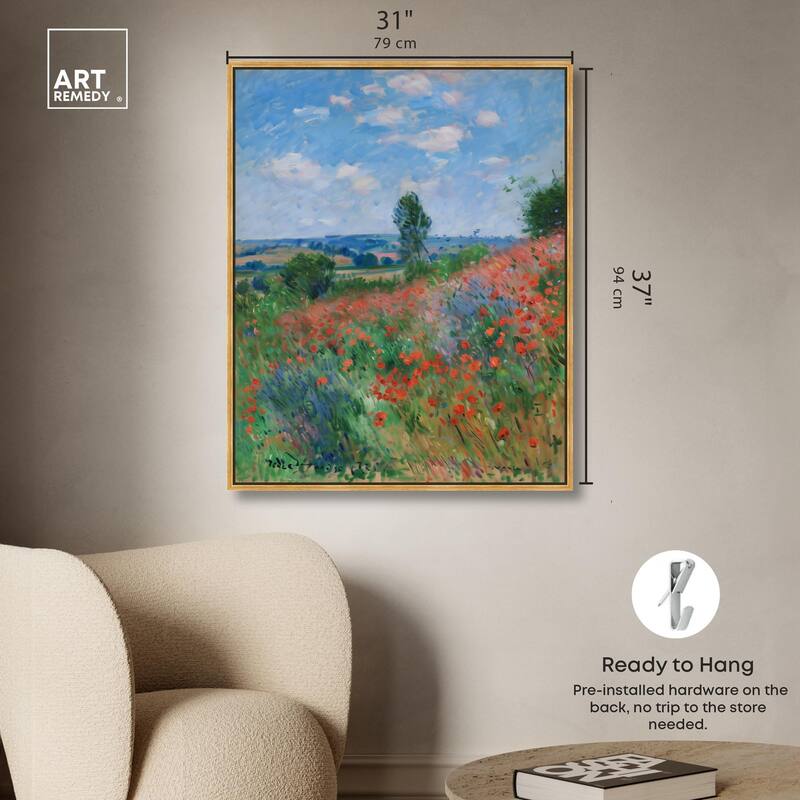 Blanket of Poppies II Canvas by Art Remedy