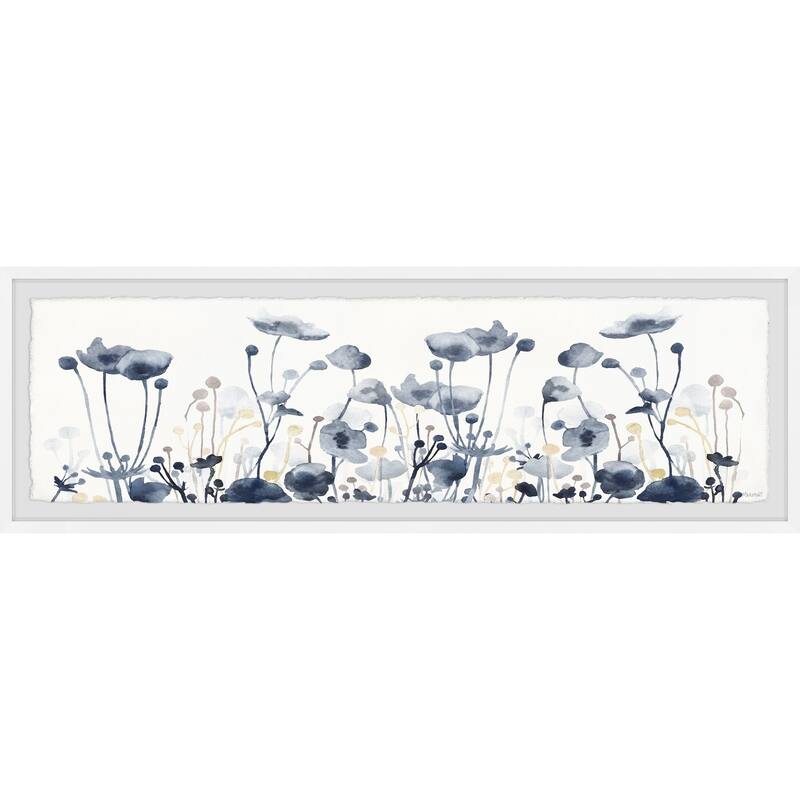 Blue Eyes Framed Painting Print - Wall Art Home Decor - Neutral Floral Artwork