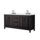 Option Dark Espresso, Black Trim, White Quartz Top